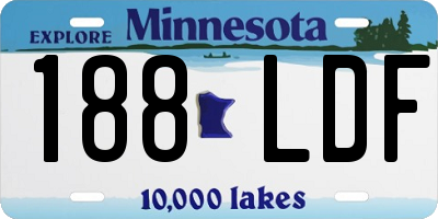 MN license plate 188LDF