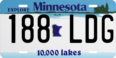 MN license plate 188LDG