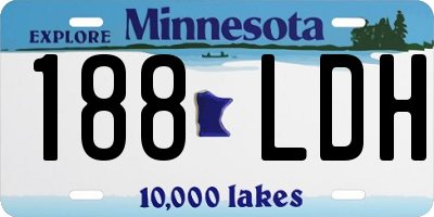 MN license plate 188LDH