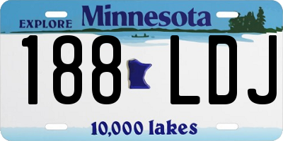 MN license plate 188LDJ