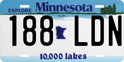 MN license plate 188LDN
