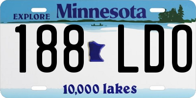 MN license plate 188LDO