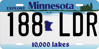 MN license plate 188LDR