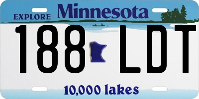 MN license plate 188LDT
