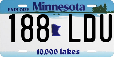 MN license plate 188LDU