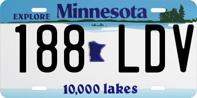MN license plate 188LDV