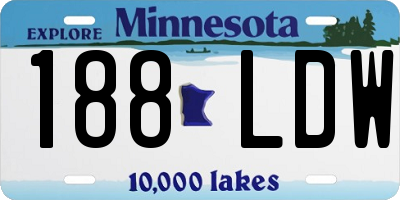 MN license plate 188LDW