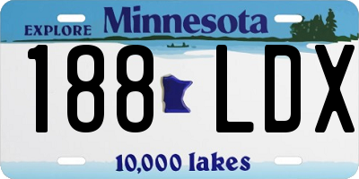 MN license plate 188LDX