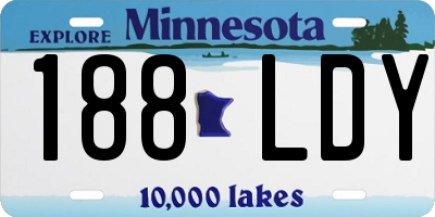 MN license plate 188LDY