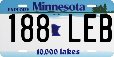 MN license plate 188LEB