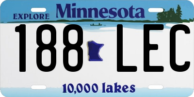 MN license plate 188LEC