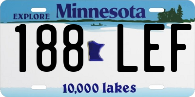 MN license plate 188LEF