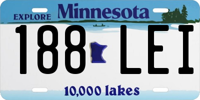 MN license plate 188LEI