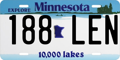 MN license plate 188LEN