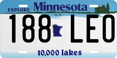 MN license plate 188LEO