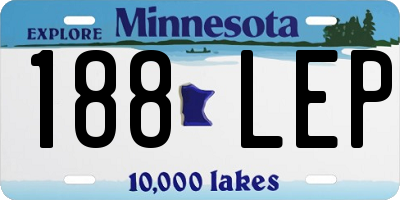 MN license plate 188LEP