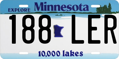 MN license plate 188LER