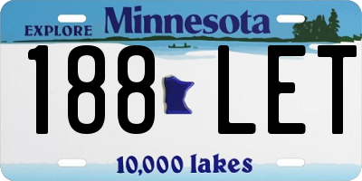 MN license plate 188LET