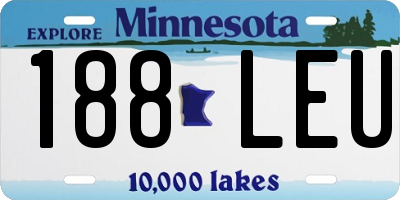 MN license plate 188LEU