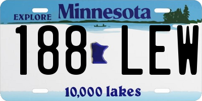 MN license plate 188LEW