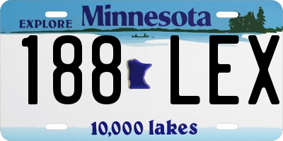 MN license plate 188LEX