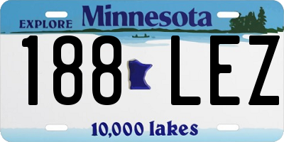 MN license plate 188LEZ