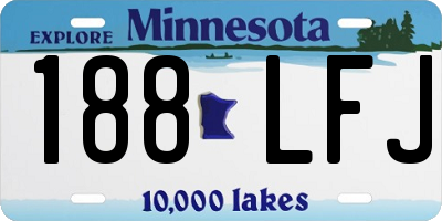 MN license plate 188LFJ