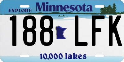 MN license plate 188LFK