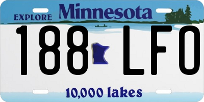 MN license plate 188LFO