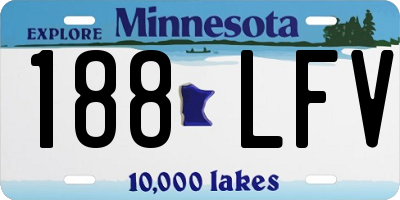 MN license plate 188LFV