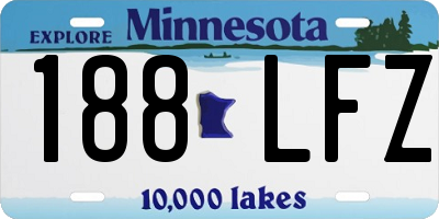 MN license plate 188LFZ