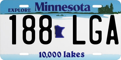 MN license plate 188LGA