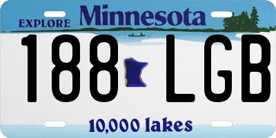 MN license plate 188LGB