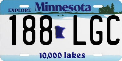 MN license plate 188LGC