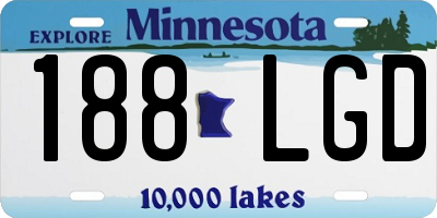MN license plate 188LGD