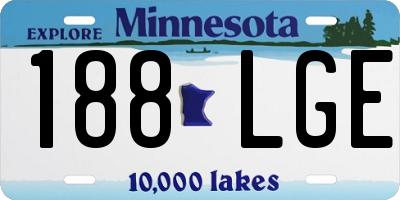 MN license plate 188LGE