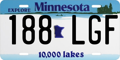 MN license plate 188LGF