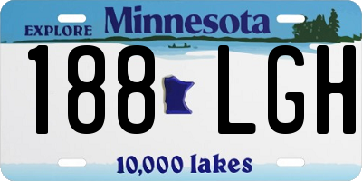 MN license plate 188LGH