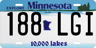 MN license plate 188LGI