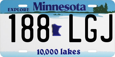 MN license plate 188LGJ