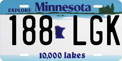 MN license plate 188LGK