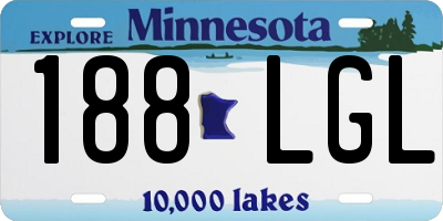 MN license plate 188LGL