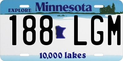 MN license plate 188LGM