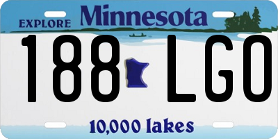 MN license plate 188LGO