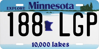 MN license plate 188LGP