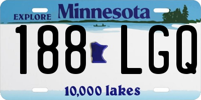MN license plate 188LGQ
