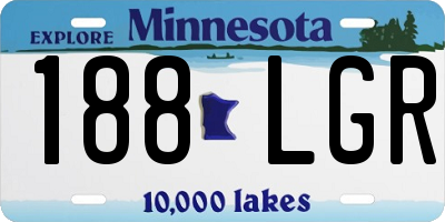 MN license plate 188LGR