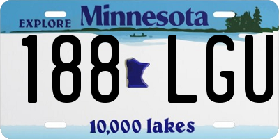 MN license plate 188LGU