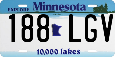 MN license plate 188LGV