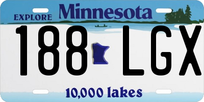 MN license plate 188LGX